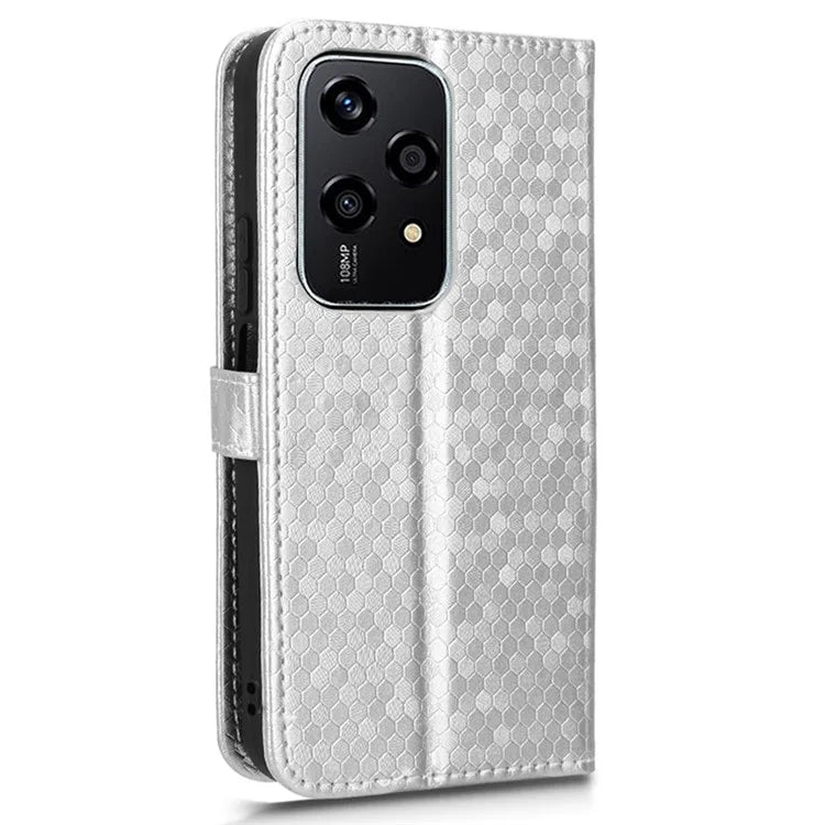 For Honor 200 Lite Wallet Card Slots Case Dot Imprinted Leather Phone Cover
