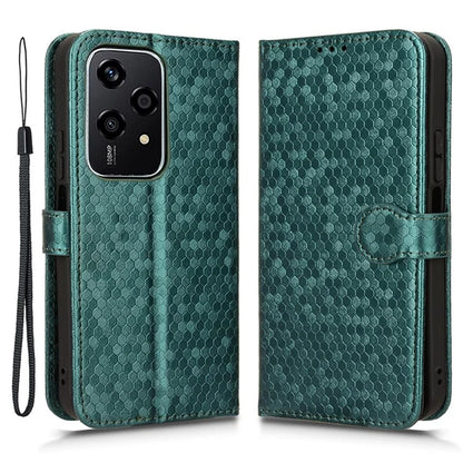 For Honor 200 Lite Wallet Card Slots Case Dot Imprinted Leather Phone Cover