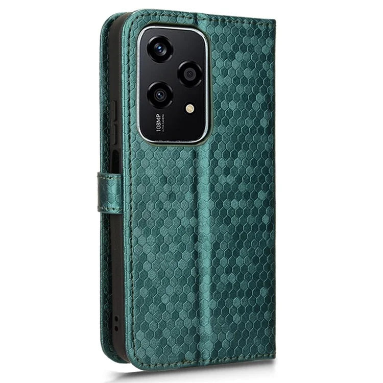 For Honor 200 Lite Wallet Card Slots Case Dot Imprinted Leather Phone Cover