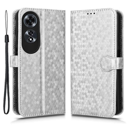 For Oppo A60 4G Cell Phone Case PU Leather Imprinted Shockproof Stand Cover