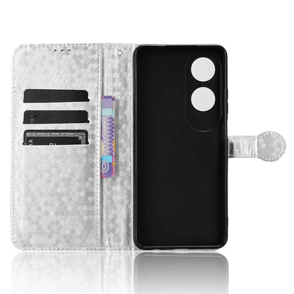For Oppo A60 4G Cell Phone Case PU Leather Imprinted Shockproof Stand Cover