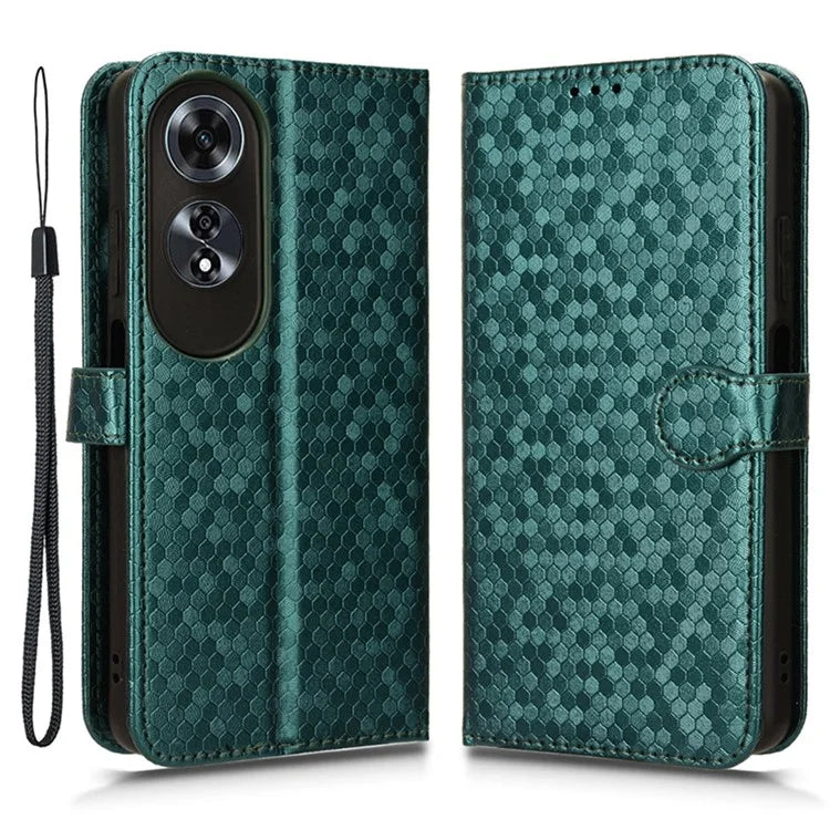 For Oppo A60 4G Cell Phone Case PU Leather Imprinted Shockproof Stand Cover