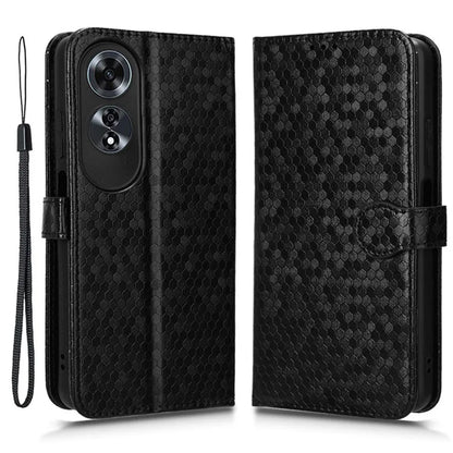 For Oppo A60 4G Cell Phone Case PU Leather Imprinted Shockproof Stand Cover