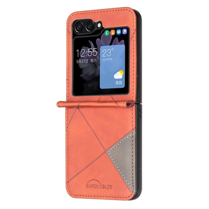 For Samsung Galaxy Z Flip6 5G Case Fall Proof Phone Cover Geometric Imprinted