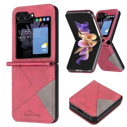 For Samsung Galaxy Z Flip6 5G Case Fall Proof Phone Cover Geometric Imprinted