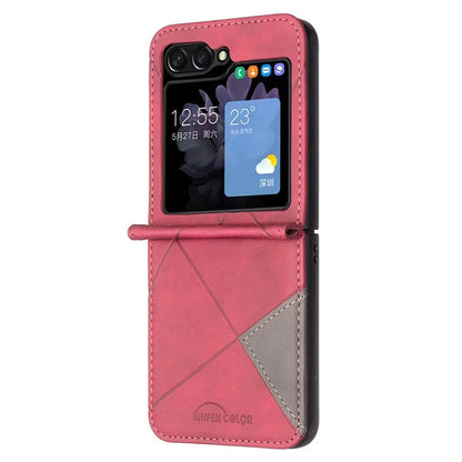 For Samsung Galaxy Z Flip6 5G Case Fall Proof Phone Cover Geometric Imprinted