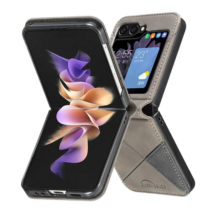 For Samsung Galaxy Z Flip6 5G Case Fall Proof Phone Cover Geometric Imprinted