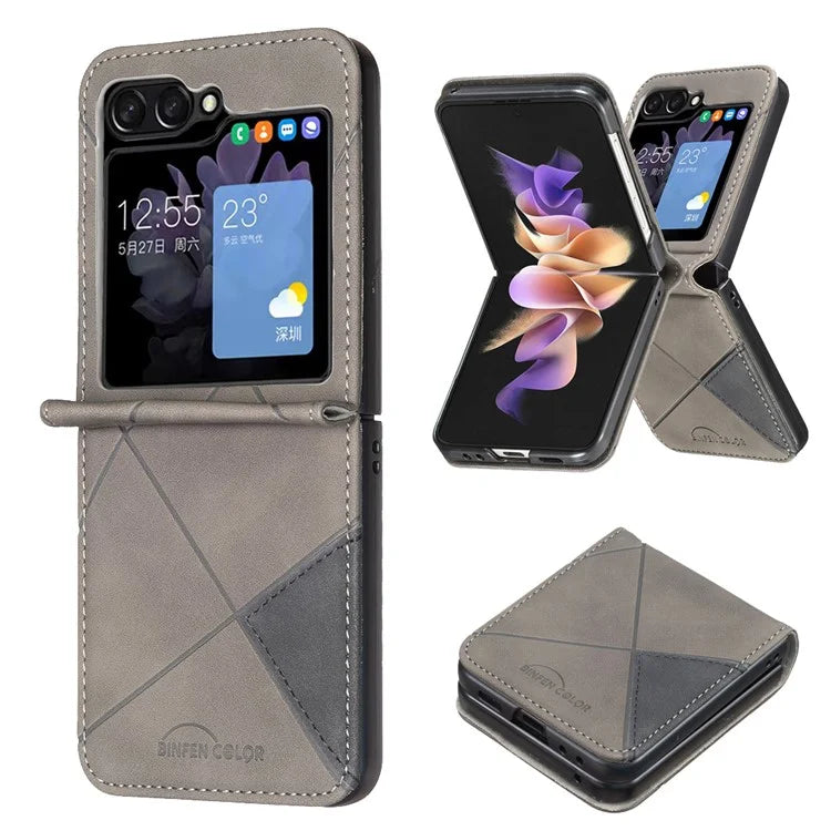 For Samsung Galaxy Z Flip6 5G Case Fall Proof Phone Cover Geometric Imprinted