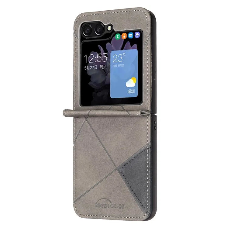 For Samsung Galaxy Z Flip6 5G Case Fall Proof Phone Cover Geometric Imprinted