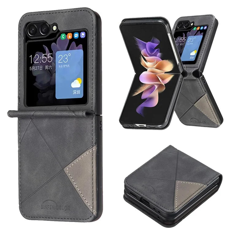 For Samsung Galaxy Z Flip6 5G Case Fall Proof Phone Cover Geometric Imprinted