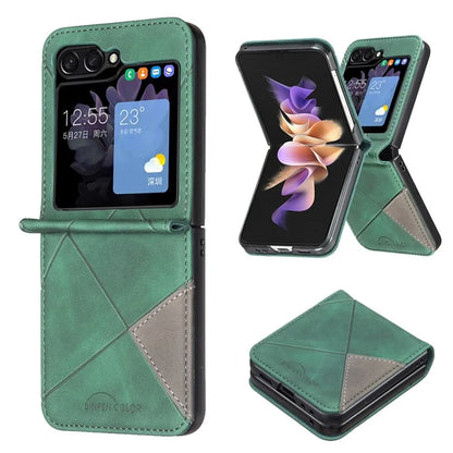 For Samsung Galaxy Z Flip6 5G Case Fall Proof Phone Cover Geometric Imprinted