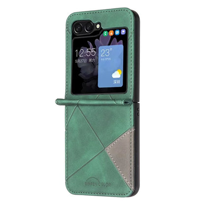 For Samsung Galaxy Z Flip6 5G Case Fall Proof Phone Cover Geometric Imprinted