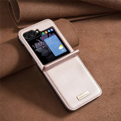 BINFEN COLOR R20 For Samsung Galaxy Z Flip6 5G Case PU Leather+PC Phone Cover