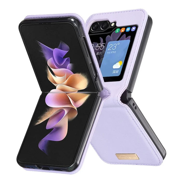 BINFEN COLOR R20 For Samsung Galaxy Z Flip6 5G Case PU Leather+PC Phone Cover