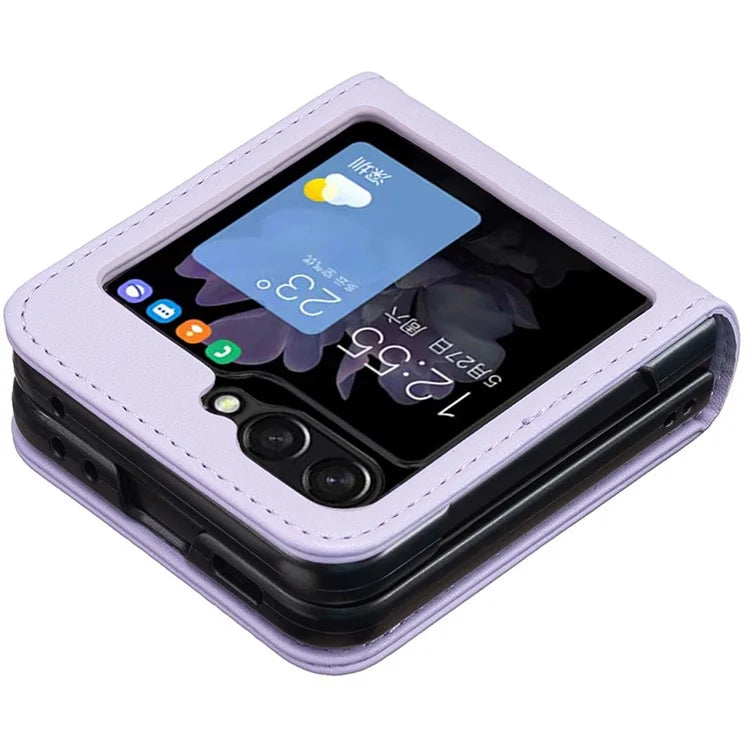 BINFEN COLOR R20 For Samsung Galaxy Z Flip6 5G Case PU Leather+PC Phone Cover