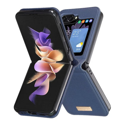 BINFEN COLOR R20 For Samsung Galaxy Z Flip6 5G Case PU Leather+PC Phone Cover