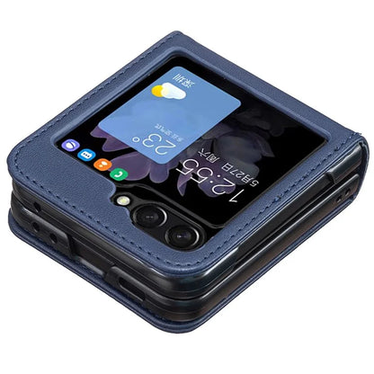 BINFEN COLOR R20 For Samsung Galaxy Z Flip6 5G Case PU Leather+PC Phone Cover