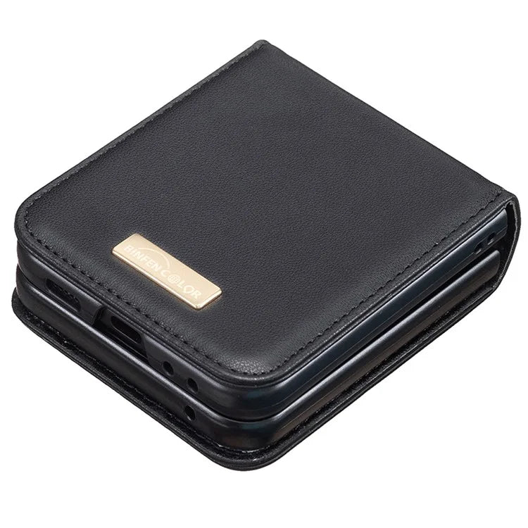BINFEN COLOR R20 For Samsung Galaxy Z Flip6 5G Case PU Leather+PC Phone Cover