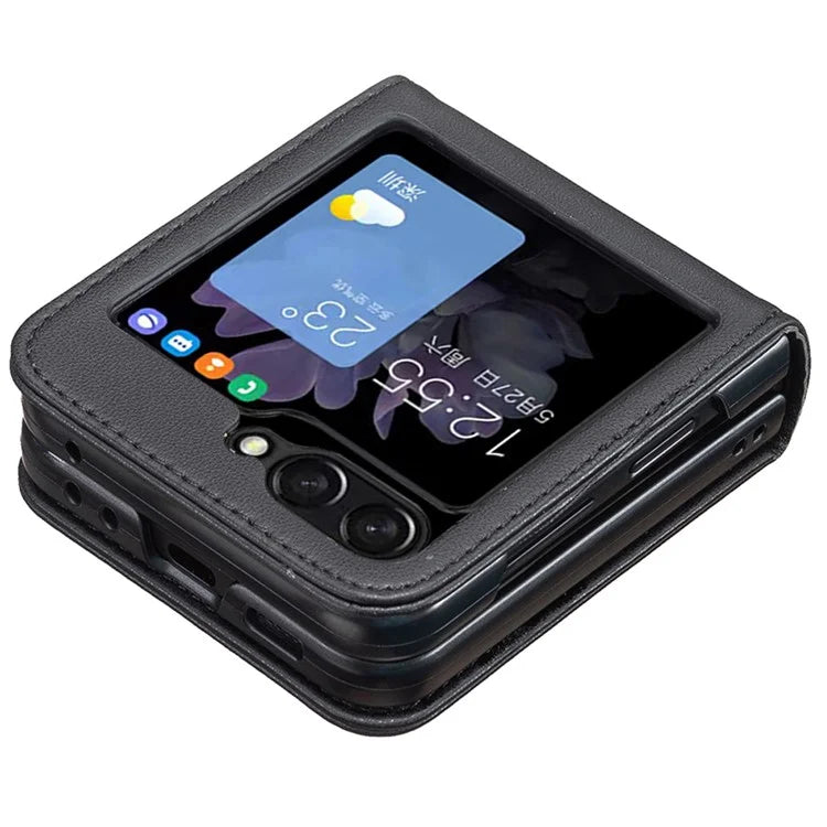 BINFEN COLOR R20 For Samsung Galaxy Z Flip6 5G Case PU Leather+PC Phone Cover