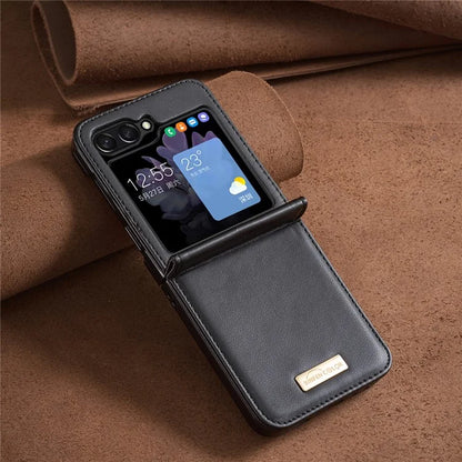 BINFEN COLOR R20 For Samsung Galaxy Z Flip6 5G Case PU Leather+PC Phone Cover