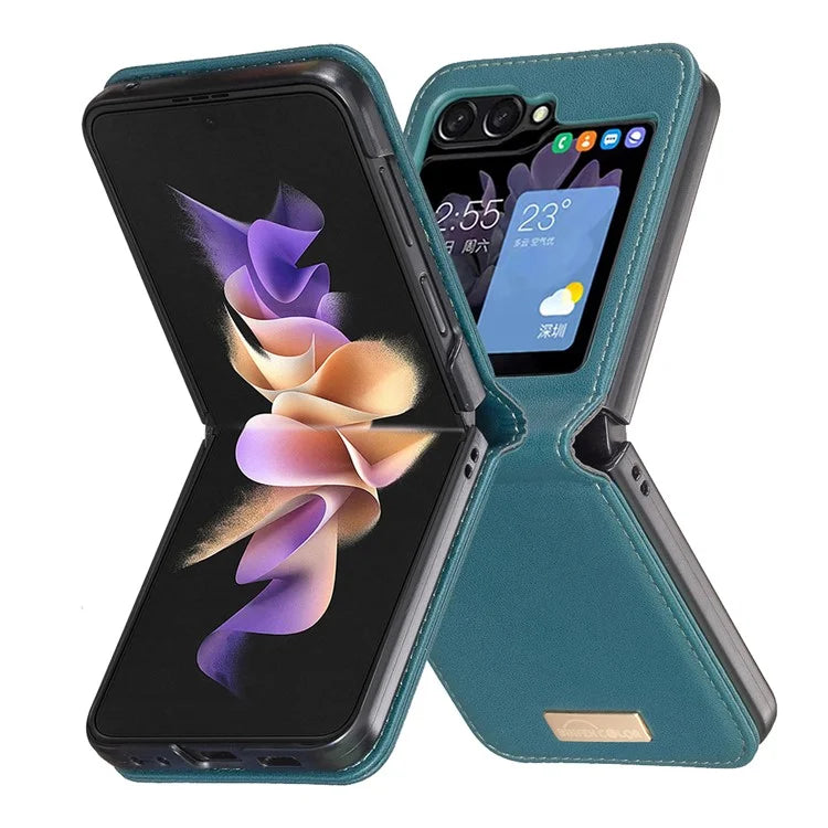 BINFEN COLOR R20 For Samsung Galaxy Z Flip6 5G Case PU Leather+PC Phone Cover