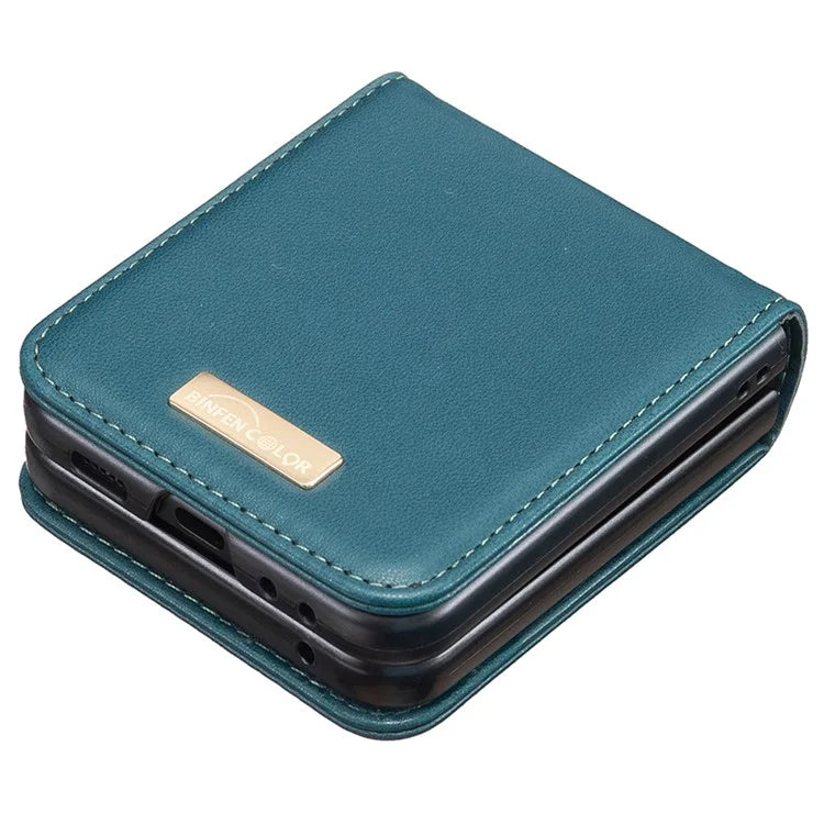 BINFEN COLOR R20 For Samsung Galaxy Z Flip6 5G Case PU Leather+PC Phone Cover