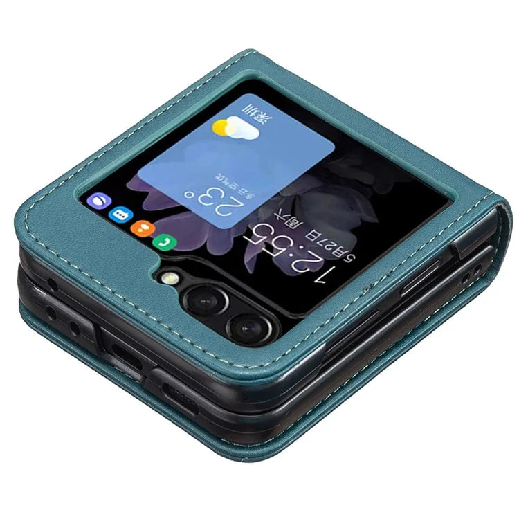 BINFEN COLOR R20 For Samsung Galaxy Z Flip6 5G Case PU Leather+PC Phone Cover