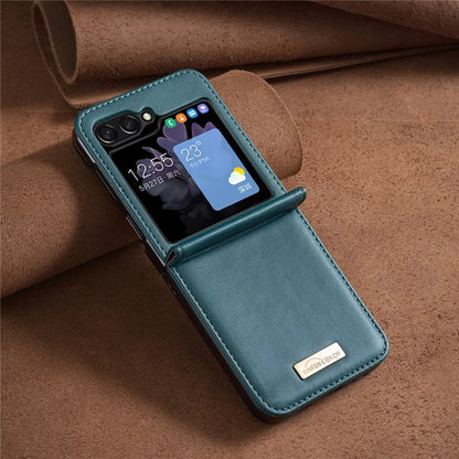 BINFEN COLOR R20 For Samsung Galaxy Z Flip6 5G Case PU Leather+PC Phone Cover