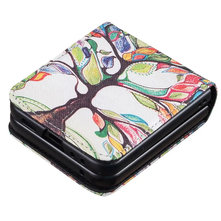 For Samsung Galaxy Z Flip6 5G Case Pattern Print PU Leather Phone Shell