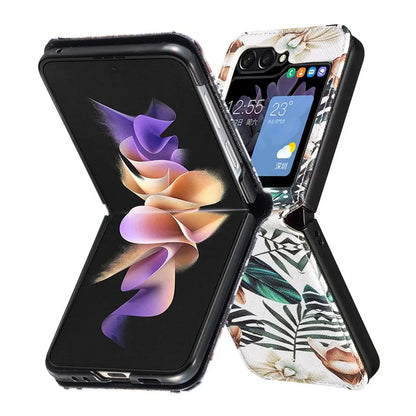 For Samsung Galaxy Z Flip6 5G Case Pattern Print PU Leather Phone Shell