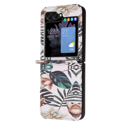 For Samsung Galaxy Z Flip6 5G Case Pattern Print PU Leather Phone Shell
