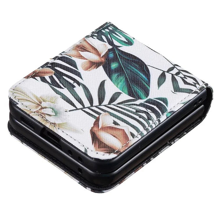 For Samsung Galaxy Z Flip6 5G Case Pattern Print PU Leather Phone Shell