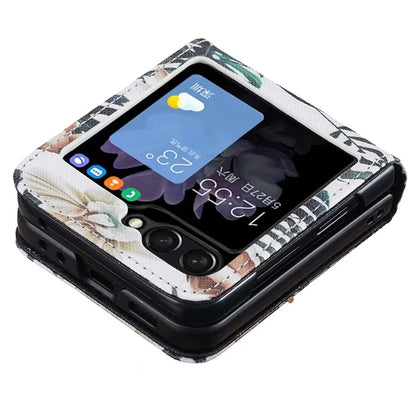 For Samsung Galaxy Z Flip6 5G Case Pattern Print PU Leather Phone Shell