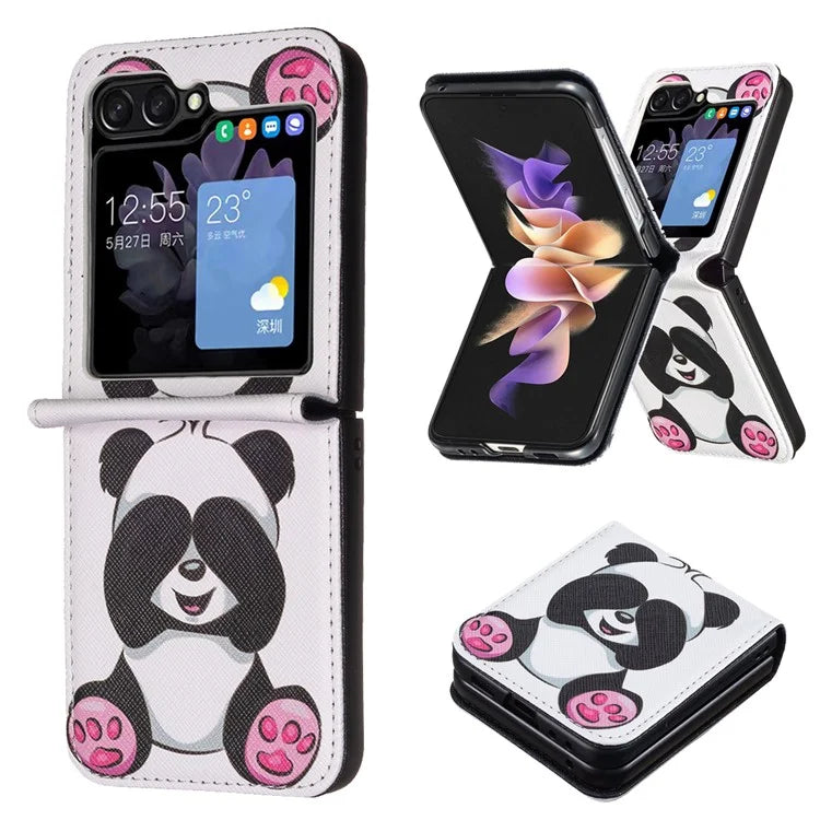 For Samsung Galaxy Z Flip6 5G Case Pattern Print PU Leather Phone Shell