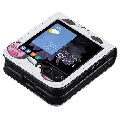 For Samsung Galaxy Z Flip6 5G Case Pattern Print PU Leather Phone Shell