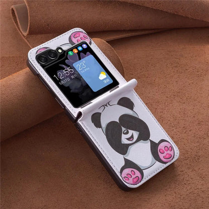 For Samsung Galaxy Z Flip6 5G Case Pattern Print PU Leather Phone Shell