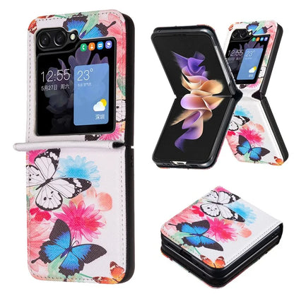 For Samsung Galaxy Z Flip6 5G Case Pattern Print PU Leather Phone Shell