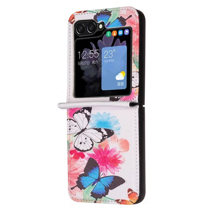 For Samsung Galaxy Z Flip6 5G Case Pattern Print PU Leather Phone Shell
