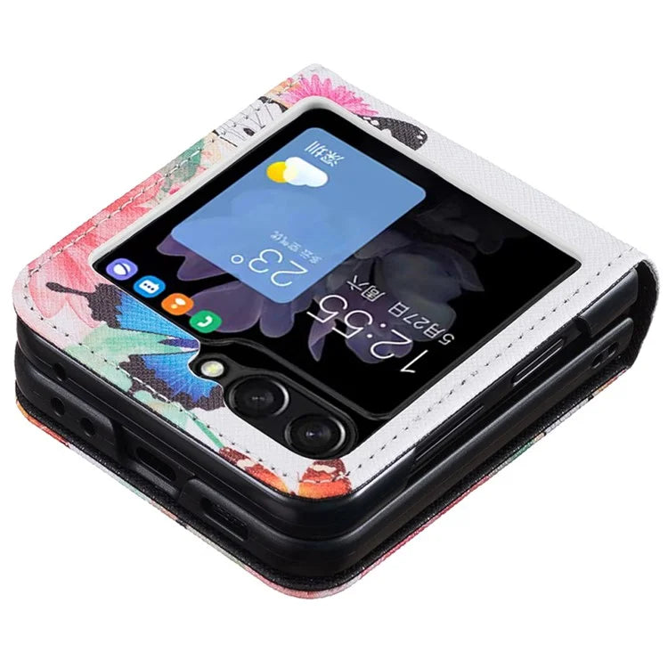 For Samsung Galaxy Z Flip6 5G Case Pattern Print PU Leather Phone Shell