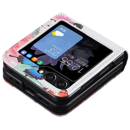 For Samsung Galaxy Z Flip6 5G Case Pattern Print PU Leather Phone Shell