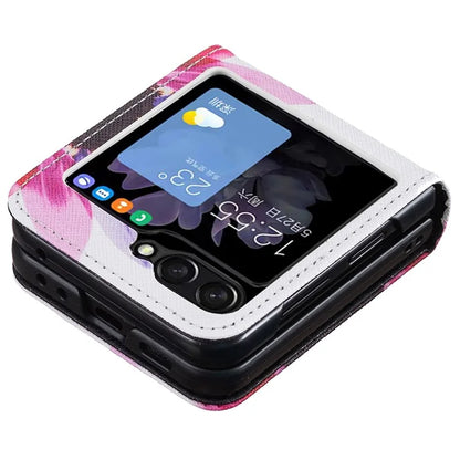 For Samsung Galaxy Z Flip6 5G Case Pattern Print PU Leather Phone Shell