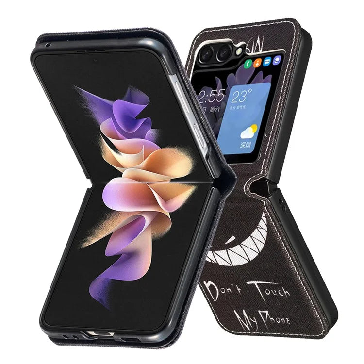 For Samsung Galaxy Z Flip6 5G Case Pattern Print PU Leather Phone Shell