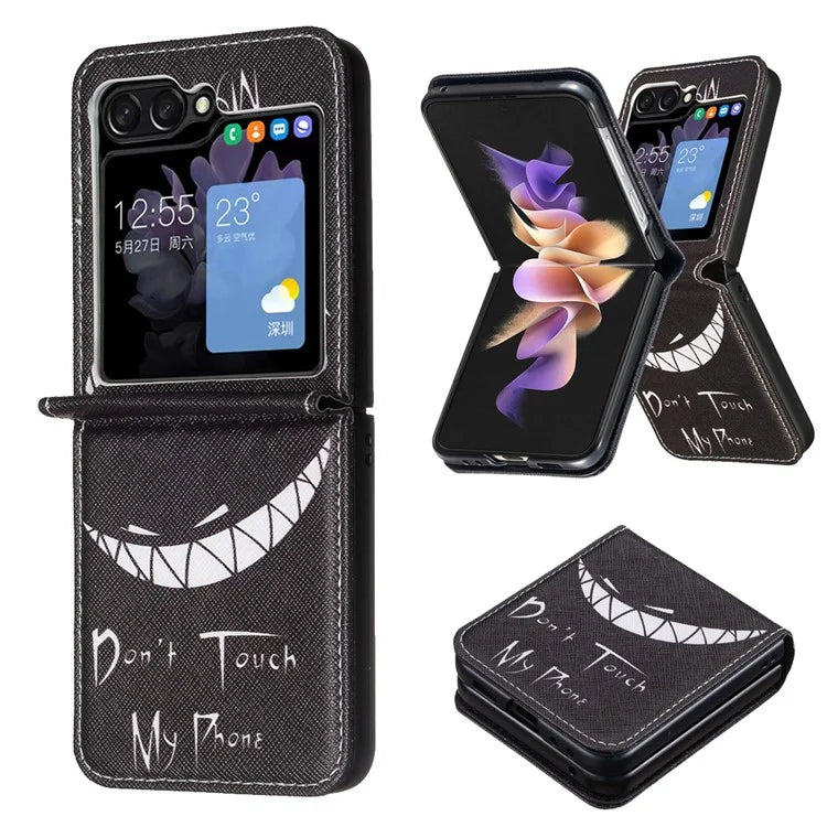 For Samsung Galaxy Z Flip6 5G Case Pattern Print PU Leather Phone Shell
