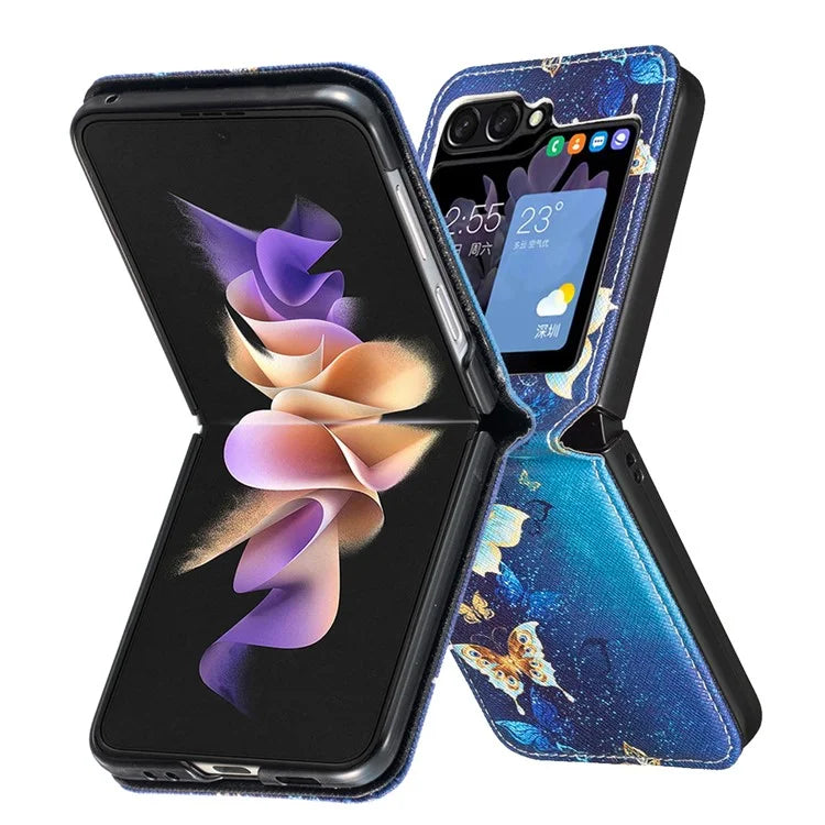 For Samsung Galaxy Z Flip6 5G Case Pattern Print PU Leather Phone Shell