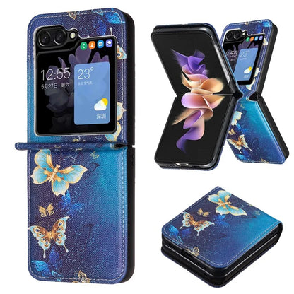 For Samsung Galaxy Z Flip6 5G Case Pattern Print PU Leather Phone Shell