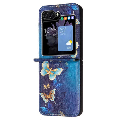 For Samsung Galaxy Z Flip6 5G Case Pattern Print PU Leather Phone Shell