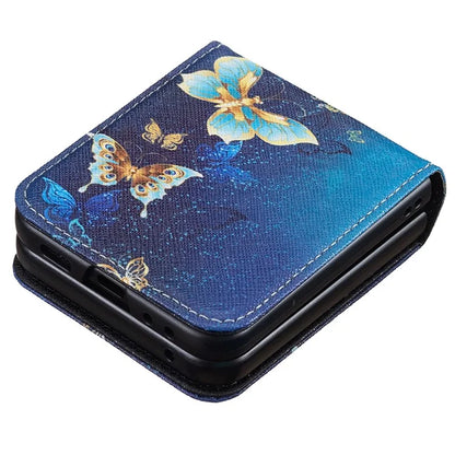 For Samsung Galaxy Z Flip6 5G Case Pattern Print PU Leather Phone Shell