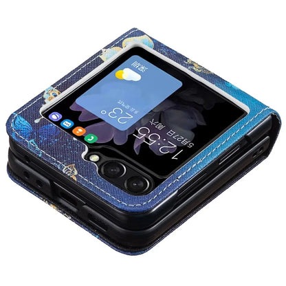 For Samsung Galaxy Z Flip6 5G Case Pattern Print PU Leather Phone Shell