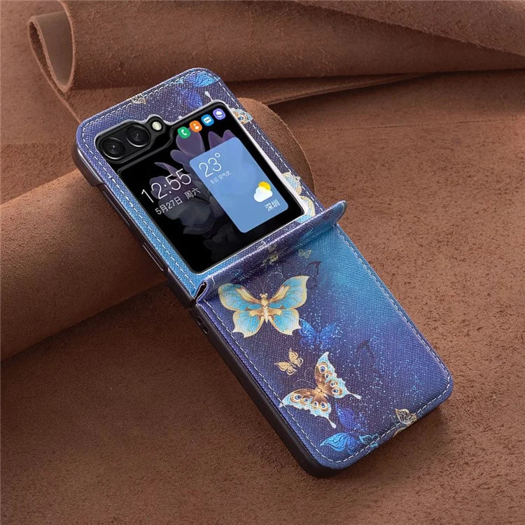 For Samsung Galaxy Z Flip6 5G Case Pattern Print PU Leather Phone Shell