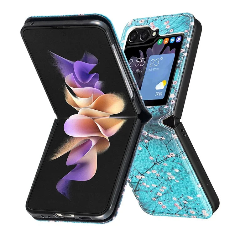 For Samsung Galaxy Z Flip6 5G Case Pattern Print PU Leather Phone Shell